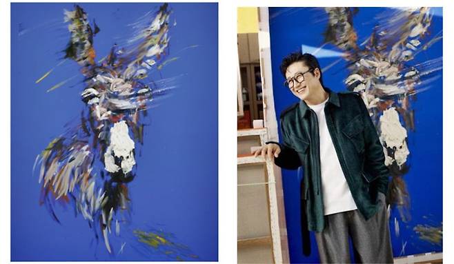 박신양 작가와 박신양 판화작품 [한국조폐공사 제공. 재판매 및 DB 금지]