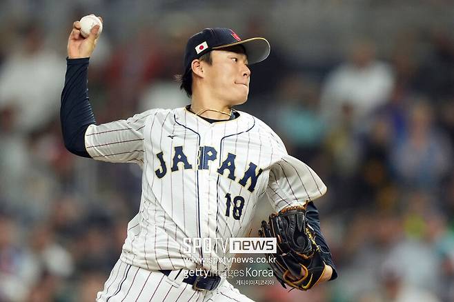 ▲ 2023년 WBC 당시의 야마모토 요시노부. 야마모토가 빠지고 오타니가 타격에만 전념한다면 일본 대표팀의 막강 마운드도 약해질 수밖에 없다