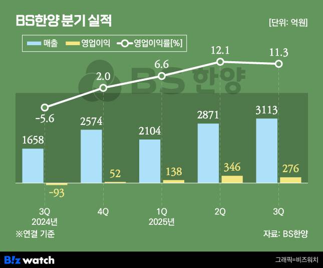 BS한양 분기 실적./그래픽=비즈워치