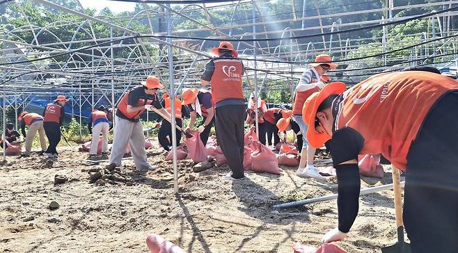 침수피해 복구활동. 하남시 제공