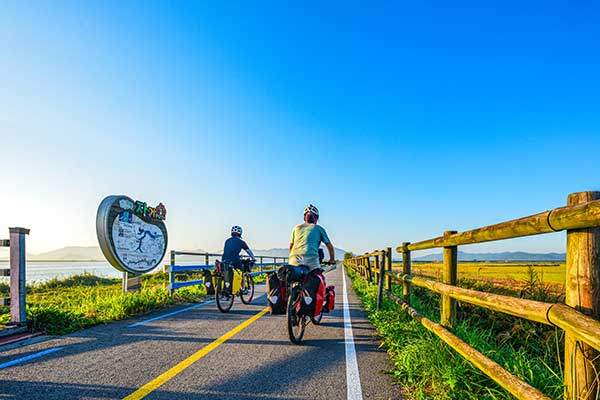 영산강 &nbsp;자전거길의 막바지. 여행의 끝이 보인다.