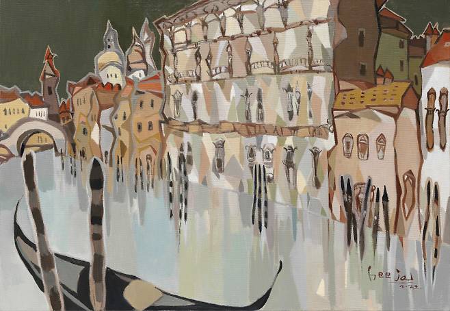 '베네치아 A'(116.8×80.3㎝, oil on canvas)