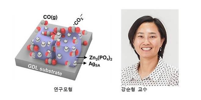 연구 모형(왼쪽)과 강순형 전남대 교수.