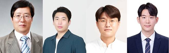 (왼쪽부터)김진곤 교수, 김건우 박사, 조창신 교수, 조항준 석사