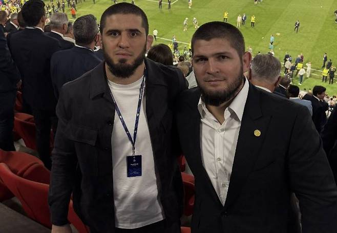 이슬람 마카체프(왼쪽)와 하빕 누르마고메도프. 사진=마카체프 SNS