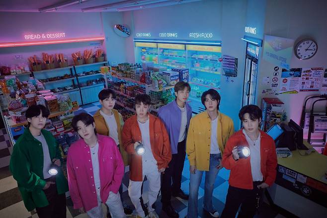Digital single cover for boy band BTS's ″Permission to Dance″ (2021) [BIGHIT MUSIC]