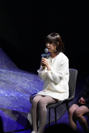 Writer Kim Han-sol speaks to reporters at Chungmu Arts Center in Jung District, central Seoul, on Nov. 18. [COMPANY YEONJAK]