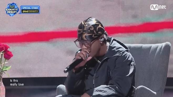 Mnet ‘엠카운트다운’에 출연했던 D4vd. 사진|Mnet
