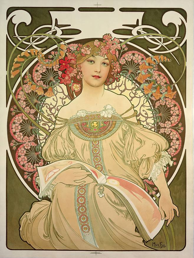 알폰스 무하의 ‘백일몽’(1897) ⓒ Mucha Trust 2025 <액츠매니지먼트>