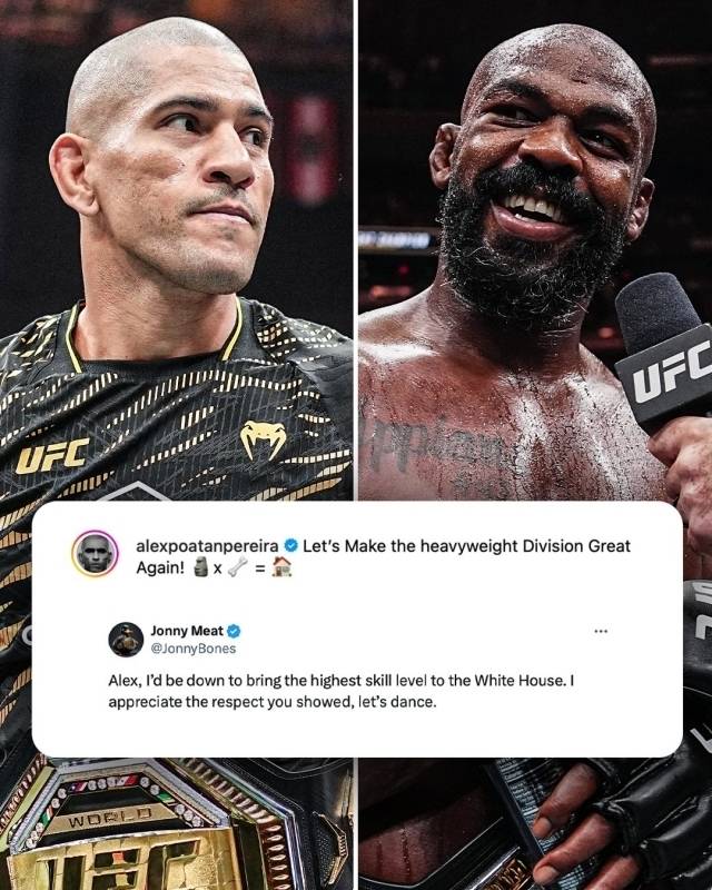 존스와 페레이라가 서로 원하는 역대급 슈퍼 파이트, 그러나 화이트의 마음이 지금과 같다면 불가능한 일이다. 사진=ESPN SNS