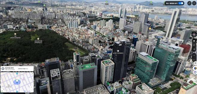 정릉으로부터 약 250미터 지점에 위치한 DB금융센터빌딩(154미터) 포스코센터빌딩(151미터), 정릉으로부터 500~600미터 지점에 위치한 무역센터 초고층빌딩(227미터)