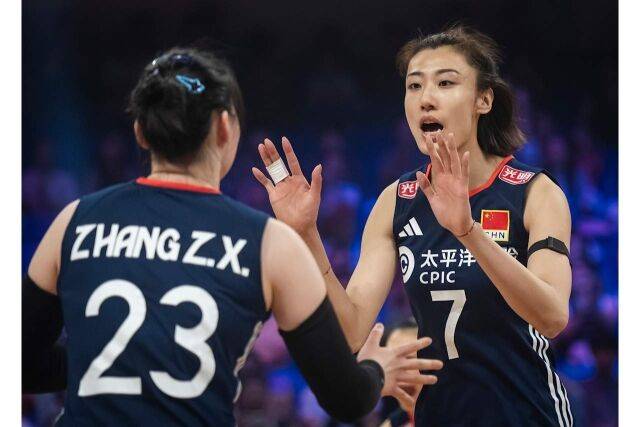 중국 국가대표 미들블로커 왕 위안위안./FIVB