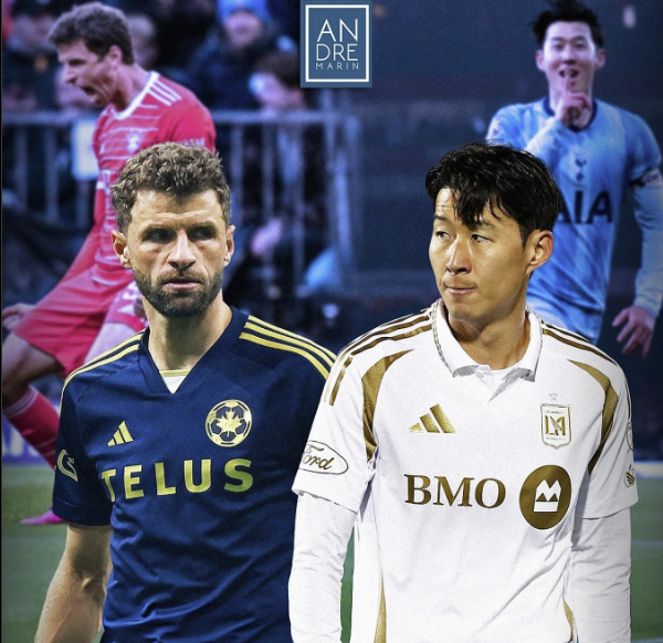 손흥민(오른쪽)과 토마스 뮐러. andremarinpuig