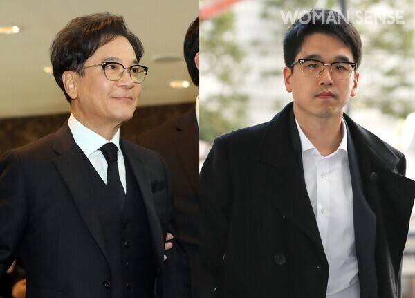 이재현 회장과 아들 이선호&nbsp;CJ제일제당 식품성장추진실장.&nbsp; 사진=최준필ㆍ박정훈 기자(이오이미지)