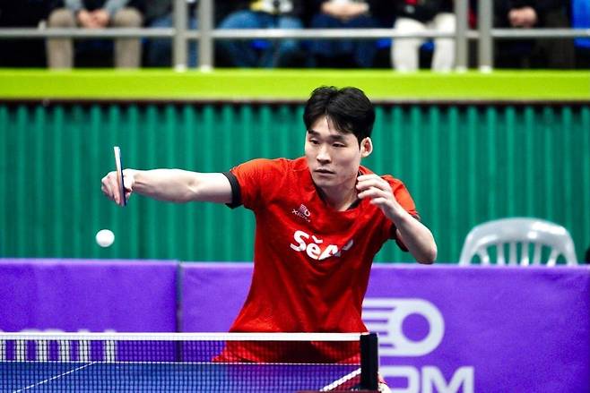 장우진의 경기 장면 [연합뉴스 자료 사진]