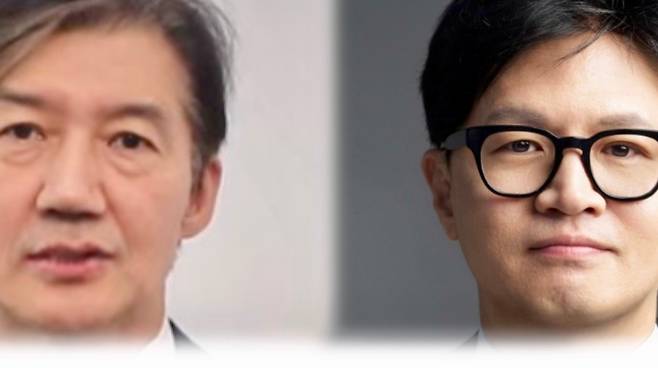 조국 대표 후보(왼쪽), 한동훈 전 대표.