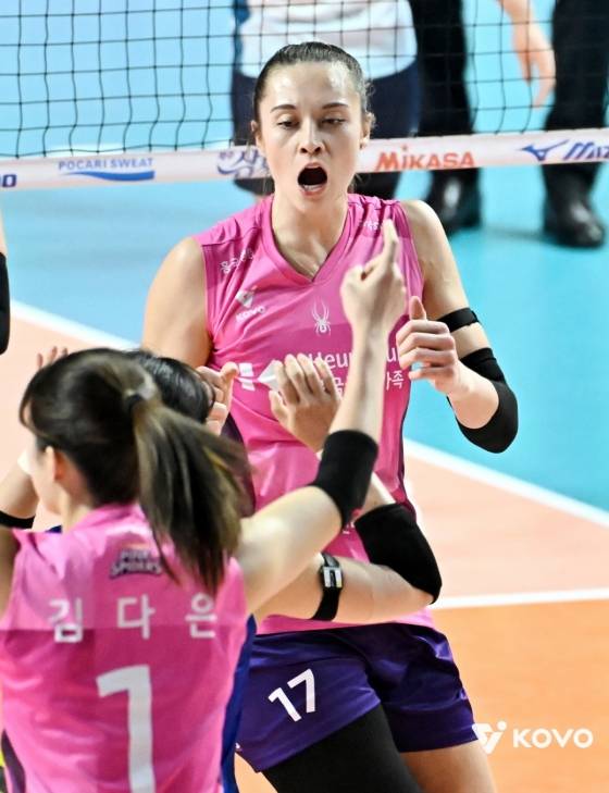 흥국생명 아포짓 스파이커 레베카. /사진=KOVO 제공