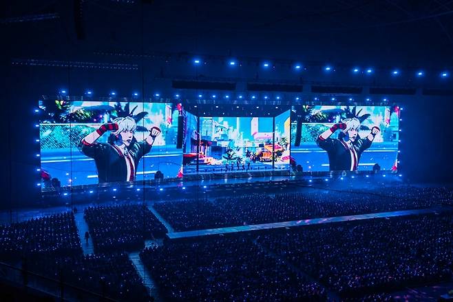 전광판에 은호가 잡힌 모습. 블래스트 제공