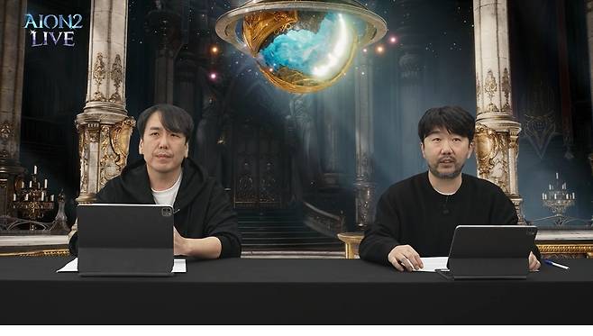 라이브 방송하는 엔씨소프트 '아이온2' 운영진 [유튜브 캡처]