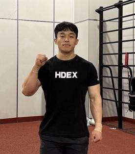 수원시청의 이상연이 파이팅 포즈를 취하고 있다. 중부일보DB