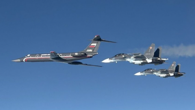 지난주 러시아의 독특한 Tu-134A-4 ‘블랙펄’이 발트해 상공에서 확인됐다. 나토 공군 사령부 엑스 캡처