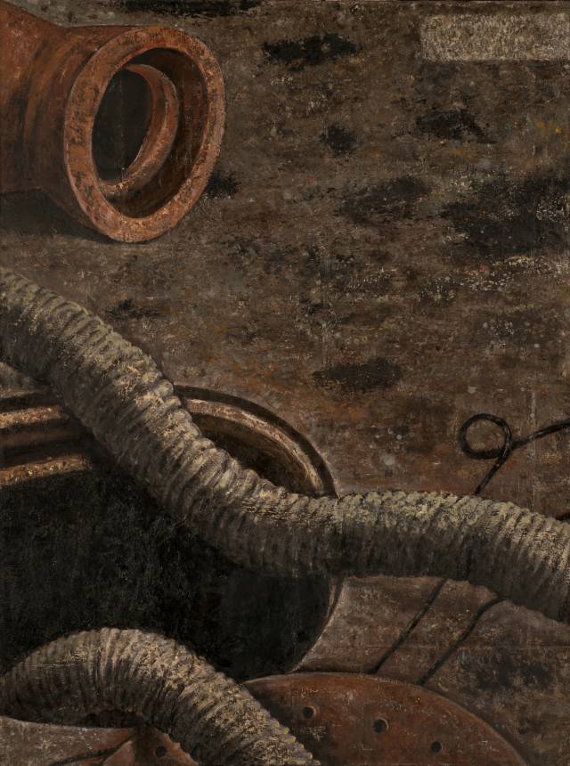 조양규, 맨홀 B, 1958년, 캔버스에 유화 물감, 130.3×97cm, 미야기현미술관 소장(슈노우치 토오루 컬렉션).