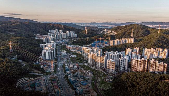 경기 성남시 대장동 개발 지구 전경. photo 한준호 영상미디어 기자