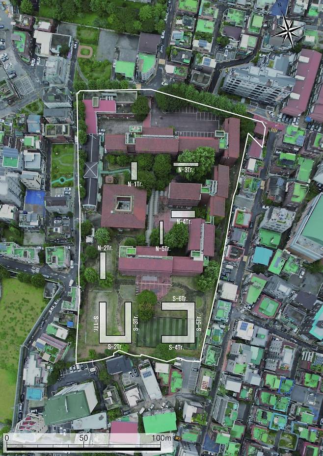 서울 풍납동 창의마을부지 시굴조사 구역. 국가유산청 제공