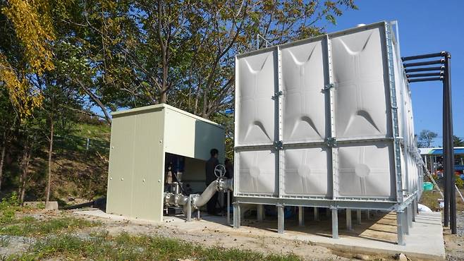 강릉 홍제정수장 일원에 설치된 관정들이 하루 3000톤의 식수를 공급하고 있다.[한국지질자원연구원 제공]