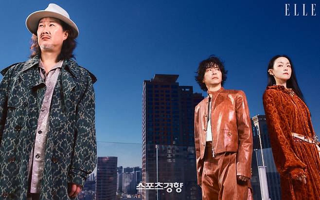 화보 촬영을 진행하고 있는 밴드 자우림. 엘르 제공