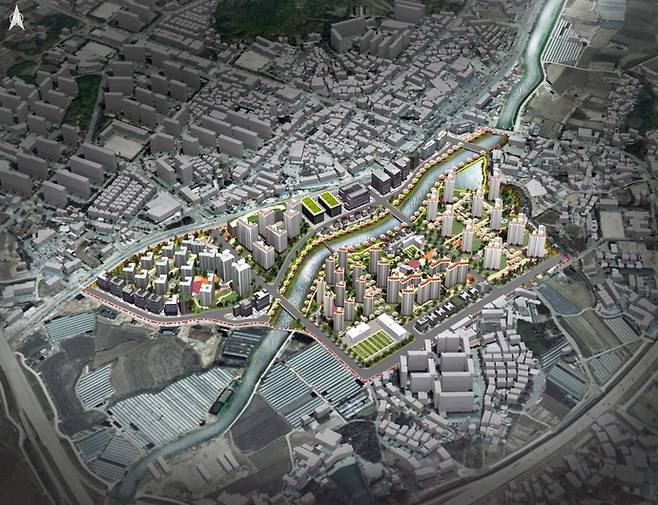 LH가 주도하는 포천 송우 2공공지원민간임대주택 공급촉진지구 조감도. 사진=포천시