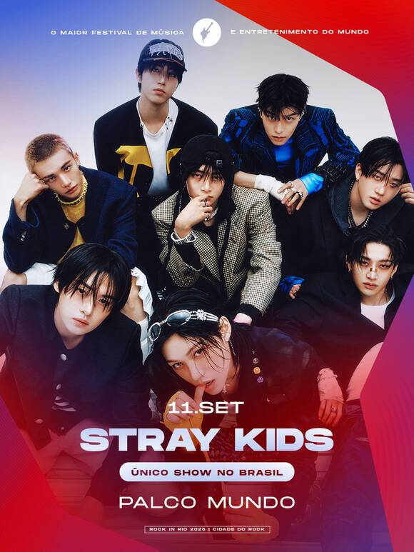 스트레이 키즈가 내년 9월 4일~7일, 11일~13일(이하 현지시간) 브라질 리우데자네이루에서 개최되는 대규모 음악 축제 '록 인 리오'의 11일 공연에 헤드라이너로 무대에 선다. /록 인 리오