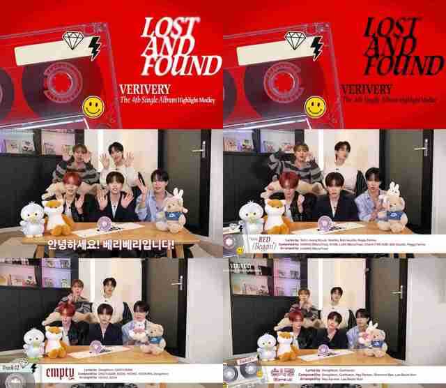 그룹 베리베리가 네 번째 싱글 'Lost and Found'의 트랙리스트와 하이라이트 메들리를 공개했다./젤리피쉬