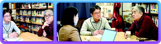 &nbsp;10일 서울 논현동 ‘책과얽힘’서점에서 한상기 테크프론티어 대표와 전 유춘식 서울외신기자클럽 회장이 본지와의 대담에서 지역이 오히려 AI혁신의 장이 될 수 있다고 강조했다. 방도겸 기자