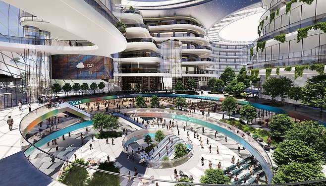 A rendering of the Seoul Express Bus Terminal indoors in Seocho-gu, southern Seoul (Seoul Metropolitan Government)