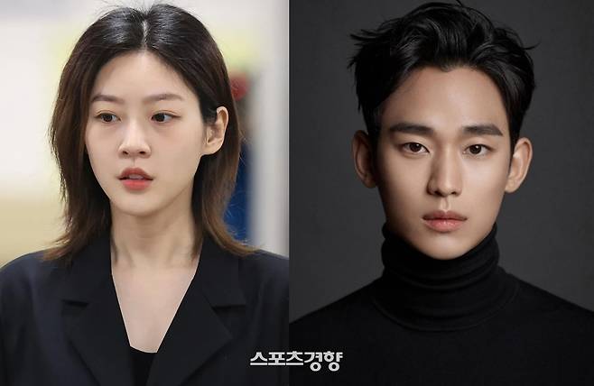 고 김새론(왼쪽) 모친이 고인이 미성년 시절 배우 김수현과 교제한 것이 맞다며 이와 관련된 자료를 공개했다. 경향신문 자료사진