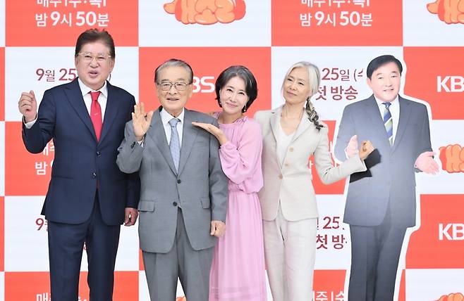 '개소리' 제작발표회에 참석한 故이순재, 김용건.