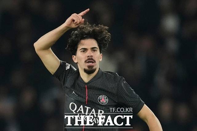 27일 토트넘전에서 해트트릭을 기록한 비티냐./파리=AP.뉴시스