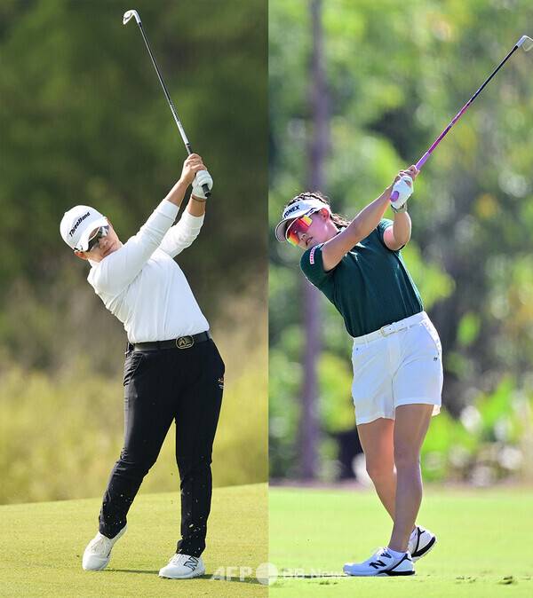 일본여자프로골프(JLPGA) 투어 2025시즌 최종전인 동시에 메이저 대회인 JLPGA 투어챔피언십 리코컵에 출전하는 신지애 프로, '쌍둥이 자매 골퍼' 이와이 치사토(일본). 사진제공=ⓒAFPBBNews = News1 (사진을 무단으로 사용하지 마십시오.)