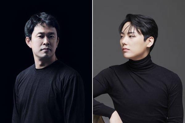 부산시립교향악단 홍석원(왼쪽) 수석객원지휘자와 내년 부산시향 2월 정기연주회 협연자로 참여하는 피아니스트 신창용.  부산문화회관 제공