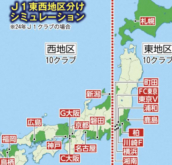 2026년 동서 0.5리그 구상안. 출처=스포니치
