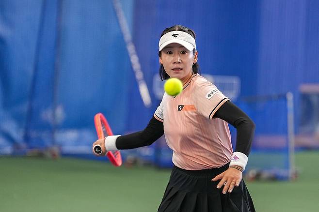 여자단식 4강에 진출한 안유진.(사진/김도원 기자)