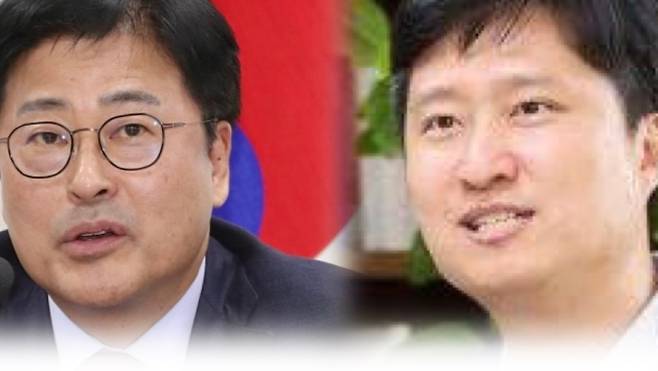 김종혁 전 최고위원(왼쪽), 우재준 청년최고위원.