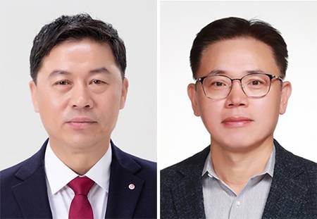 류재철 LG전자 CEO(왼쪽), 김동춘 LG화학 CEO