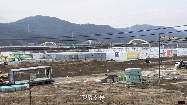 지난 27일 남양주 왕숙 신도시 1공구 공사현장. 펜스가 둘러진 ‘A-1’ 블록은 올해 7월 왕숙지구 내에서 최초로 본청약이 이뤄졌다. 입주는 2028년 예정이다. 최미랑 기자