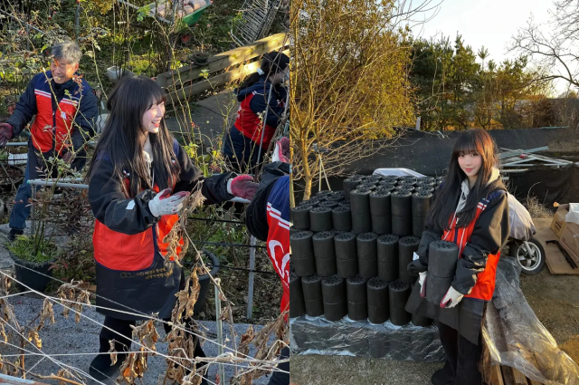 쯔양이 연탄 봉사에 나서며 훈훈한 근황을 전했다. / 쯔양 인스타그램