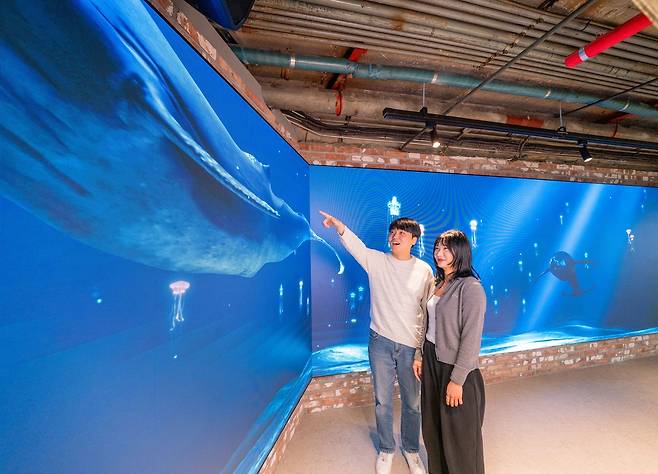 '을지 미디어아트 라운지' 대형 LED 전광판 [서울시설공단 제공. 재판매 및 DB 금지]