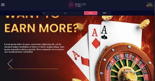 상담 담당자가 안내한 인터넷 사이트. 접속하자 도박과 연관 있는 인터넷 사이트가 등장했다. 인터넷 화면 캡처