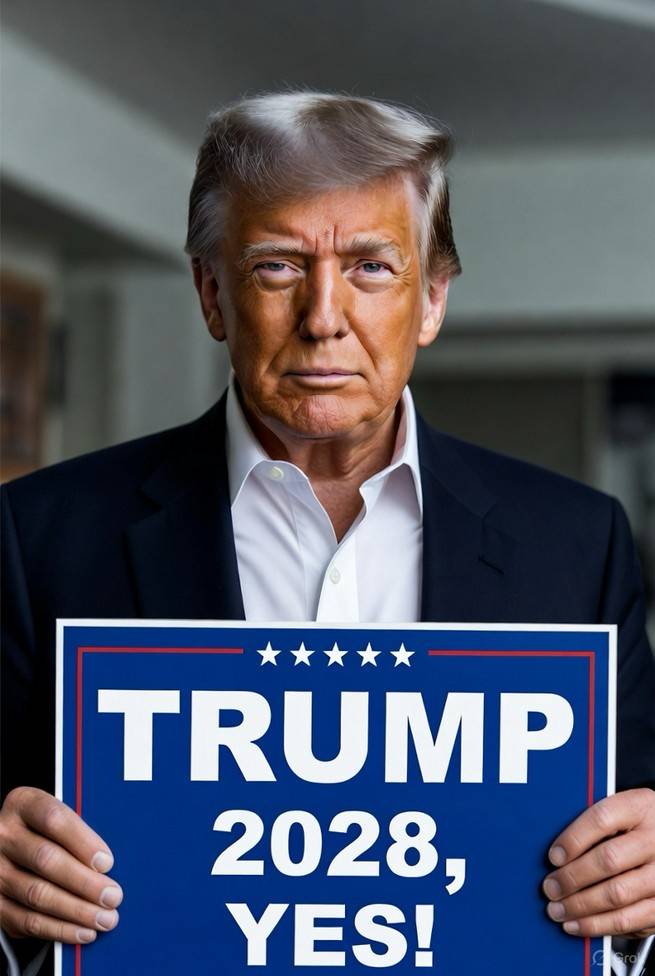 트럼프 대통령이 28일 SNS에 AI 합성 이미지로 보이는 게시물을 올렸다. 트루스소셜 캡처