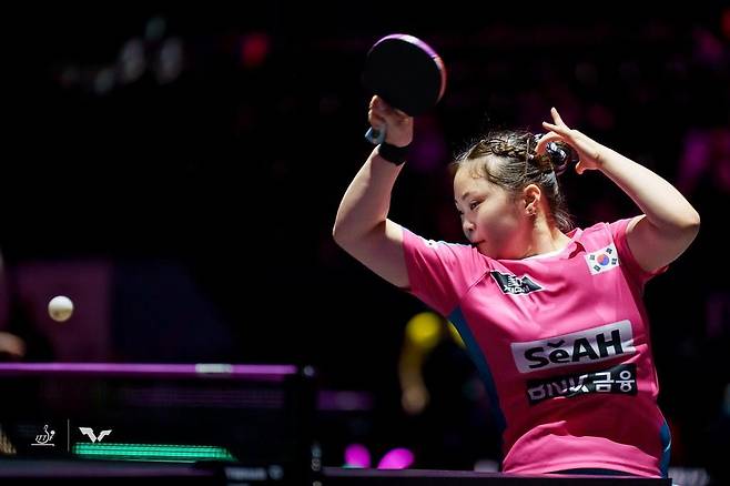 탁구 세계청소년선수권 U-19 여자단식에 나선 유예린 [ITTF 홈피 캡처. 재판매 및 DB 금지]